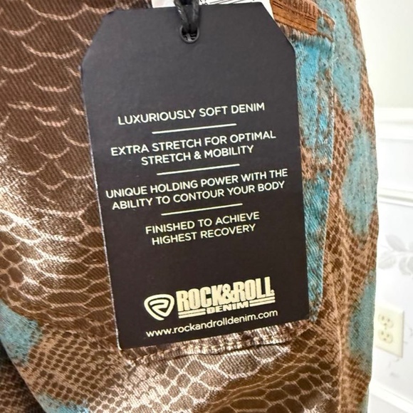 Rock & Roll Denim Snake Print Jean - Picture 6 of 11